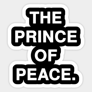 "The Prince of Peace" Text Typography Sticker